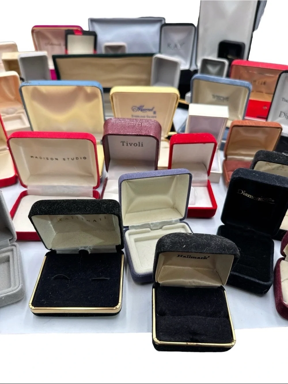 Vintage Jewelry Gift Box Lot 53 Empty Ring Necklace, Bracelet & Earring Boxes